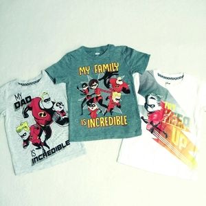 THE INCREDIBLES Lot of 3 Boys T-shirts 3T
